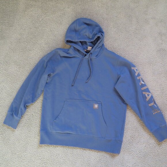 ARIAT Womens Rebar Graphic Hoodie Jacket Size L Blue Pullover - Picture 3 of 12